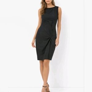 Porto San Francisco Dress Black Stretch Sleeveless Sheath Size 1 (Small)